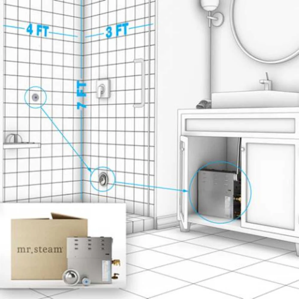 Mr.Steam SAH Steam Shower Generator Package With On/Off Control (SAK37285) - Image 3