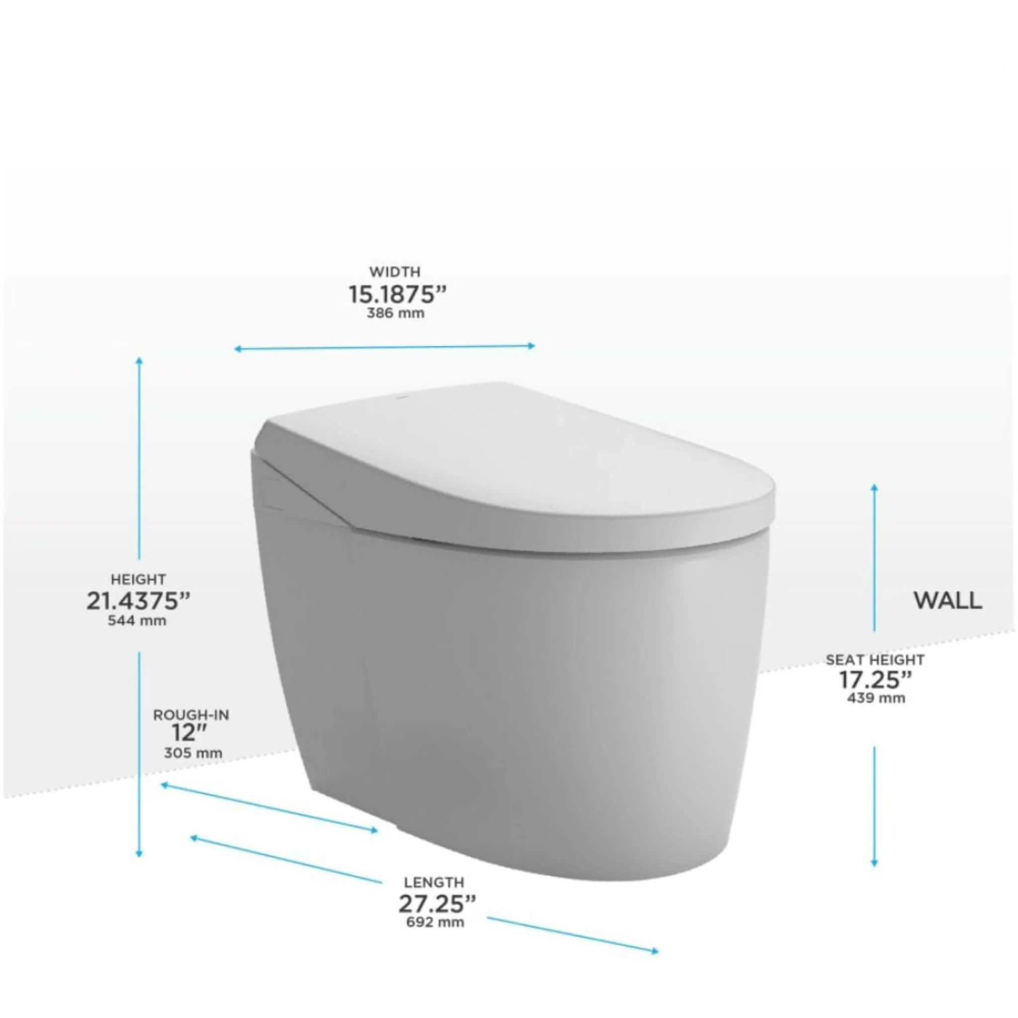 [MS8551CUMFG#01] TOTO Neorest AS 1.0 GPF Dual Flush One Piece Elongated Toilet With Integrated Smart Bidet Seat (SAK10368) - Image 4
