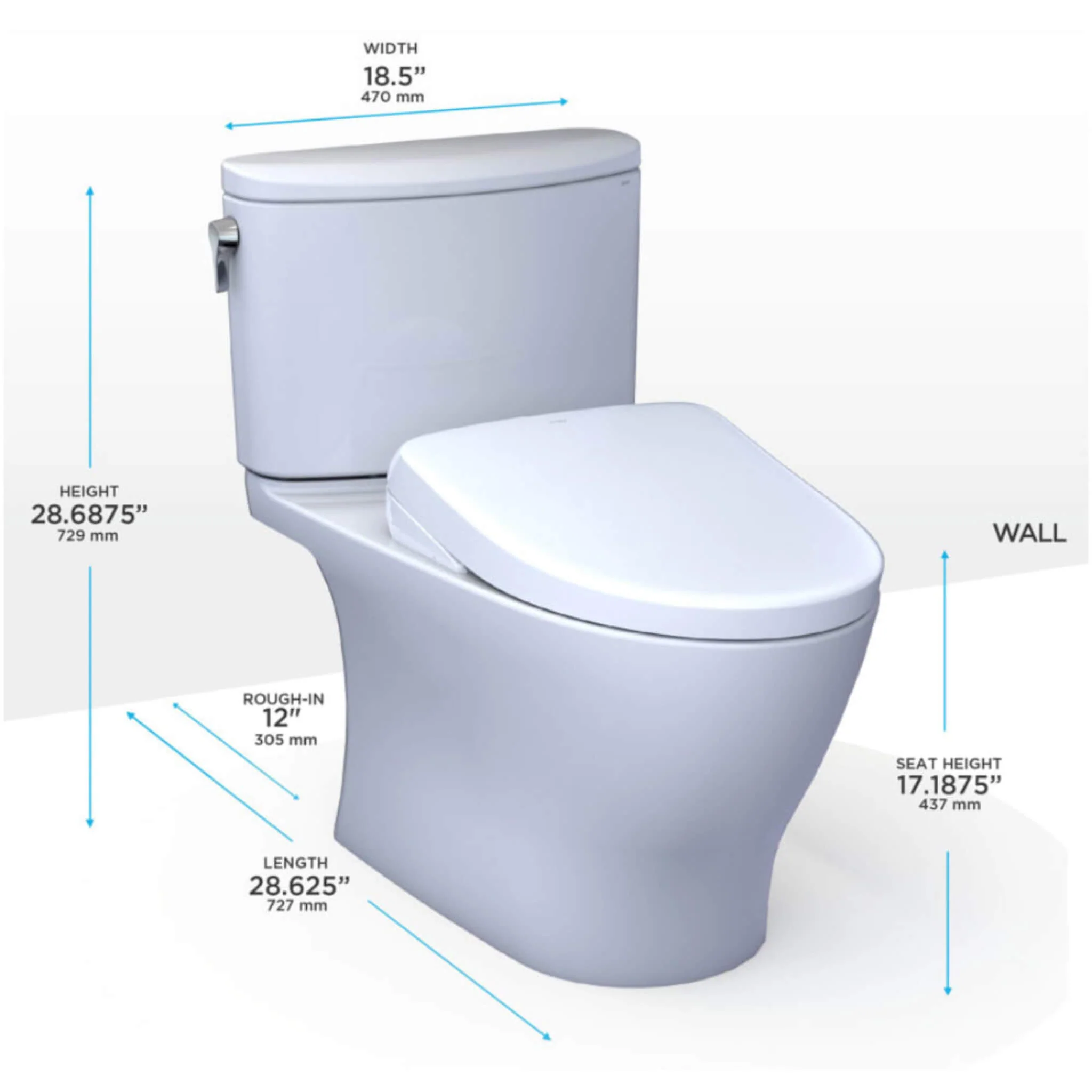 [MW4424736CEFG#01] TOTO Nexus 1.28 GPF Elongated Toilet With Washlet S7A Auto Open Bidet Seat (SAK86932) - Image 15