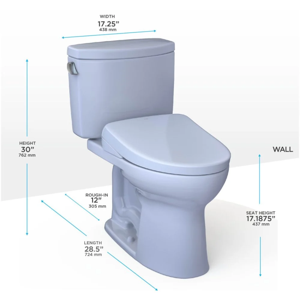 [MW4544736CEFG#01] TOTO Drake II 1.28 GPF Chair Height Toilet With S7A Tornado Flush And Night Light (SAK78957) - Image 4