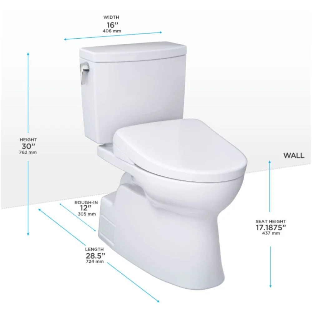 [MW4744726CUFG#01] TOTO Vespin II 1 GPF EWater Elongated Toilet With Washlet S7 Bidet Seat And Night Light (SAK10956) - Image 4