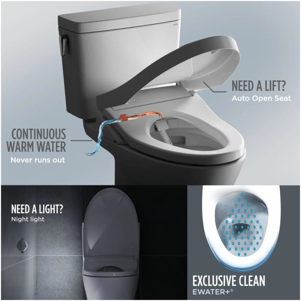 [MW4944724CEMFG#01] TOTO Connelly 0.9 GPF and 1.28 GPF Dual Flush Elongated Cefiontect Toilet With Washlet S7 Bidet Seat (SAK43705) - Image 11