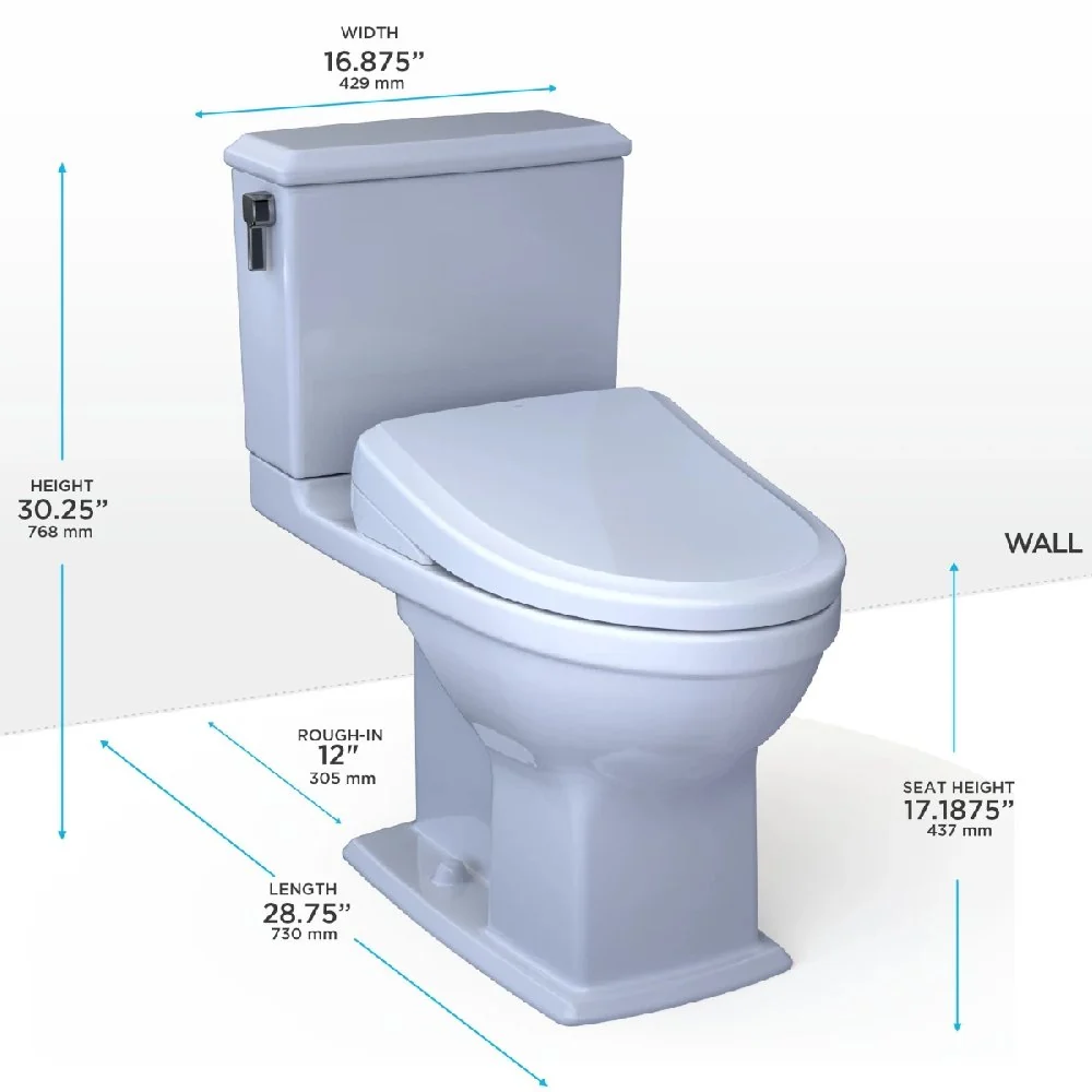 [MW4944734CEMFG#01] TOTO Connelly 1.28 GPF And 0.9 GPF Elongated Toilet With S7A Auto Open Bidet Seat (SAK24169) - Image 4