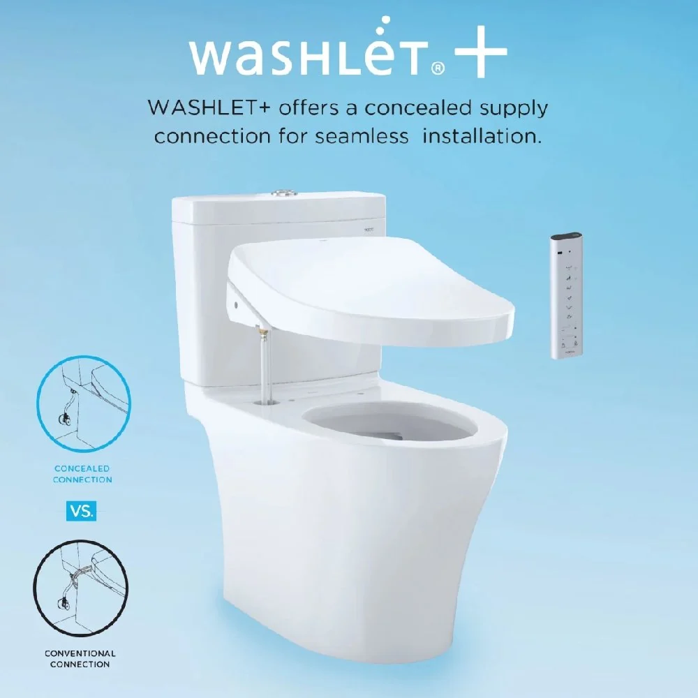 [MW6043084CUFG#01] TOTO Ultramax II 1G Washlet C5 And 1.0 GPF Elongated Toilet With Left Hand Lever (SAK09436) - Image 3