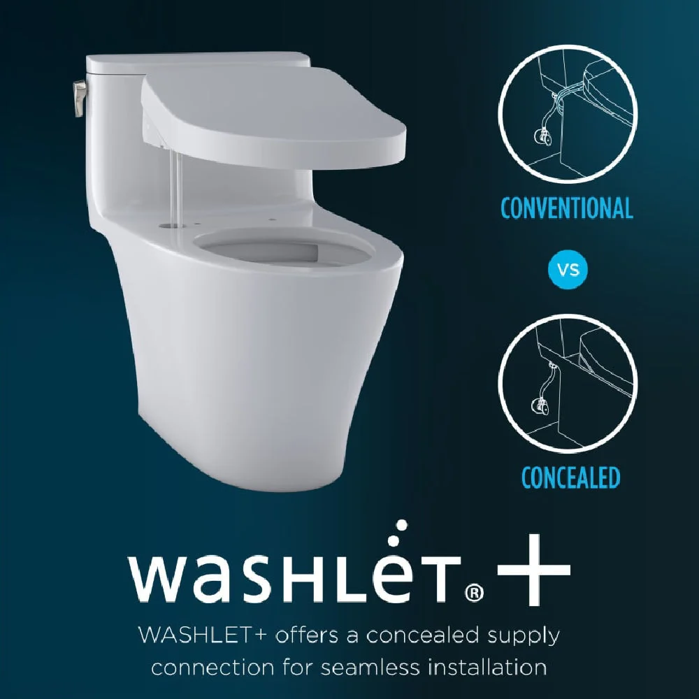 [MW6463084CEMFGN#01] TOTO Aquia IV Washlet Elongated Chair Height Bidet Toilet Seat With Button Flush (SAK42509) - Image 5