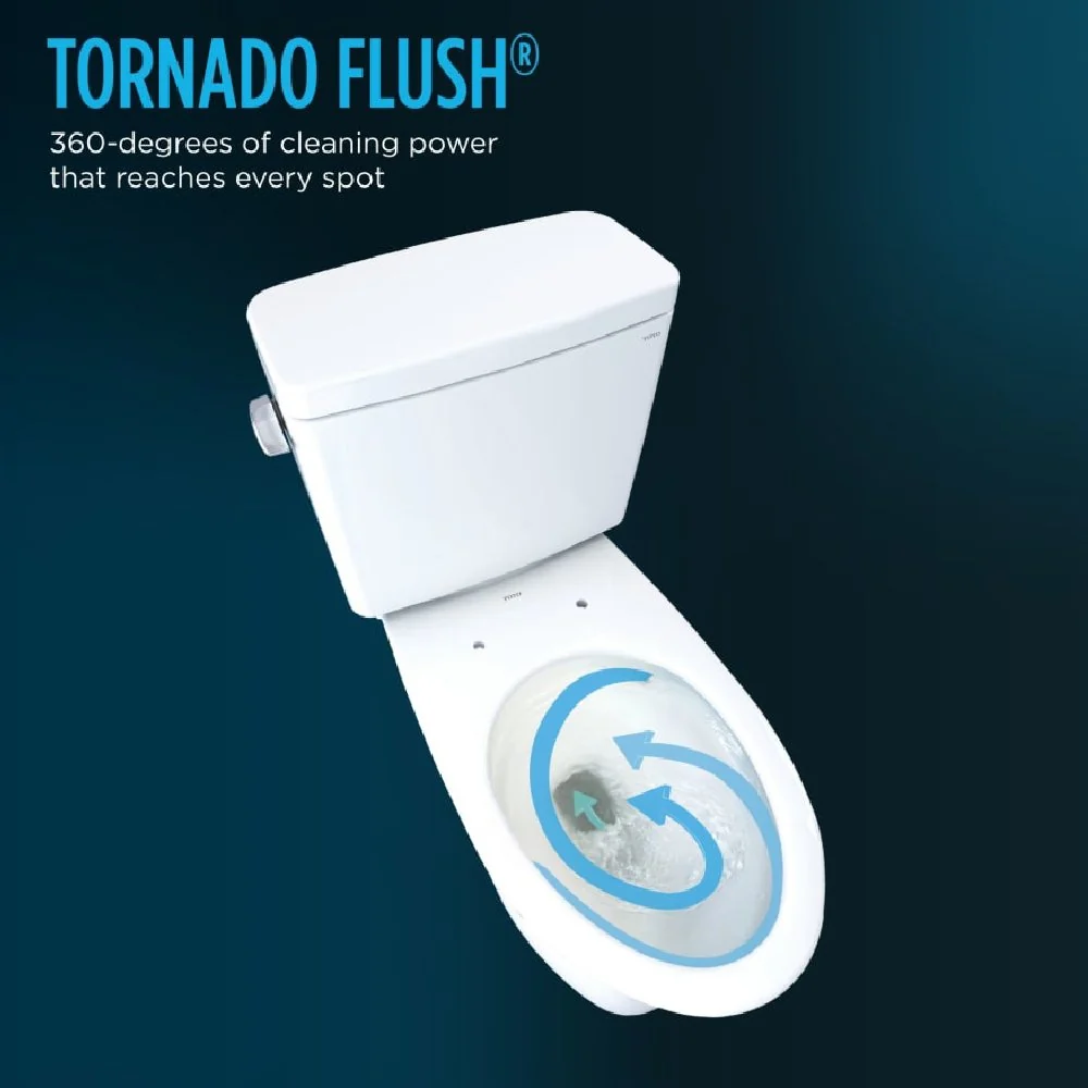 [MW7763074CEG#01] TOTO Drake 1.28 GPF Two Piece Elongated With Left Hand Lever And Washlet C2 Bidet Seat (SAK87823) - Image 4