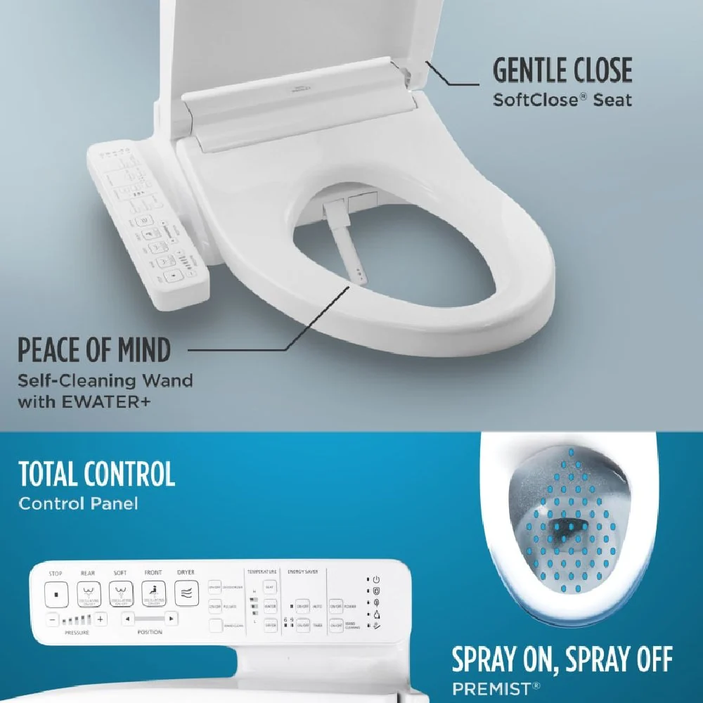 [MW7763074CSFG#01] TOTO Drake Washlet C2 With 1.6 GPF Universal Height Elongated Toilet (SAK14526) - Image 9