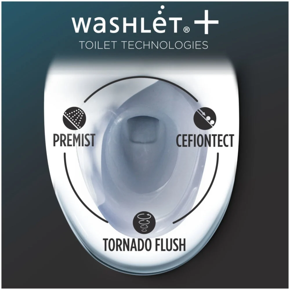 [MW7763084CEG#01] TOTO Drake 1.28 GPF Washlet Elongated Toilet With C5 Bidet Seat (SAK74362) - Image 8