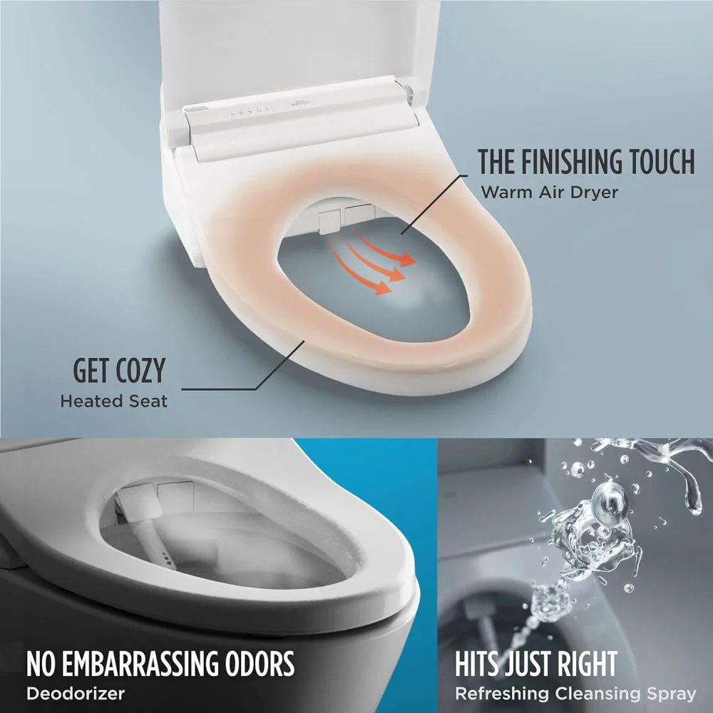[MW7763084CSFG.10#01] TOTO Drake 1.6 GPF ELongated Chair Height Toilet With C5 Soft Close Bidet Seat (SAK71312) - Image 12