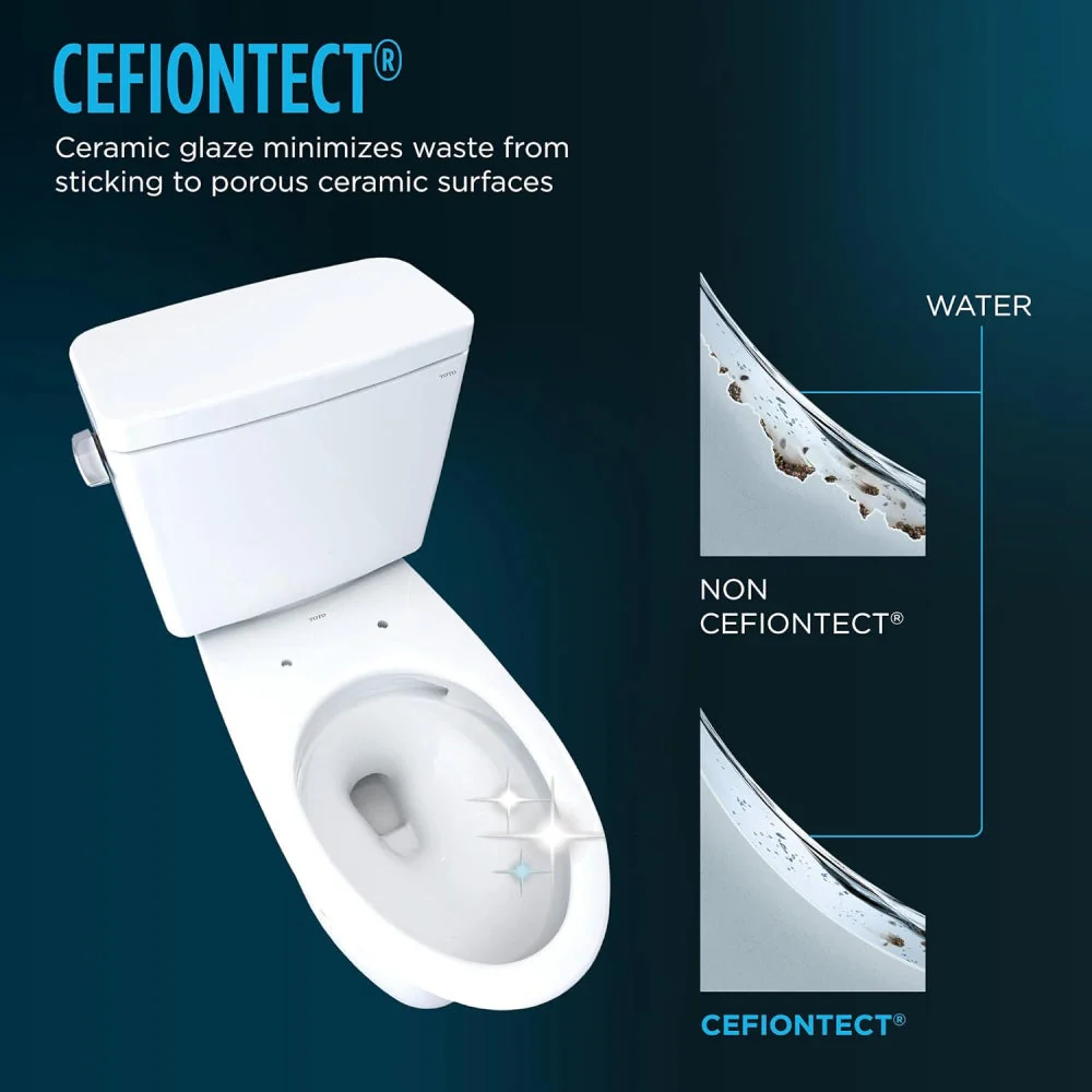 [MW7763084CSFG.10#01] TOTO Drake 1.6 GPF ELongated Chair Height Toilet With C5 Soft Close Bidet Seat (SAK71312) - Image 6