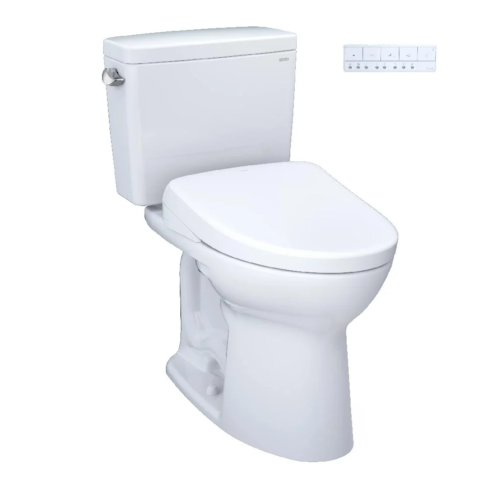 [MW7764726CEFGA#01] TOTO Drake 1.28 GPF Elongated Chair Height Toilet With Washlet S7 Heated Auto Open Bidet Seat (SAK19563) - Image 2