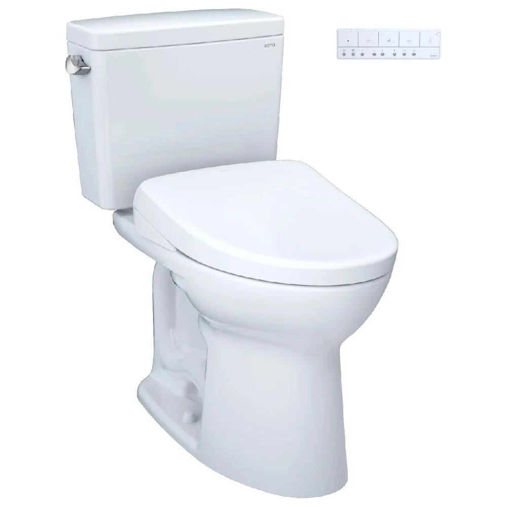 [MW7764726CEFGA.10#01] TOTO Drake 1.28 GPF Universal Height Toilet 10" Rough In With Washlet S7 Bidet Seat (SAK32478) - Image 3