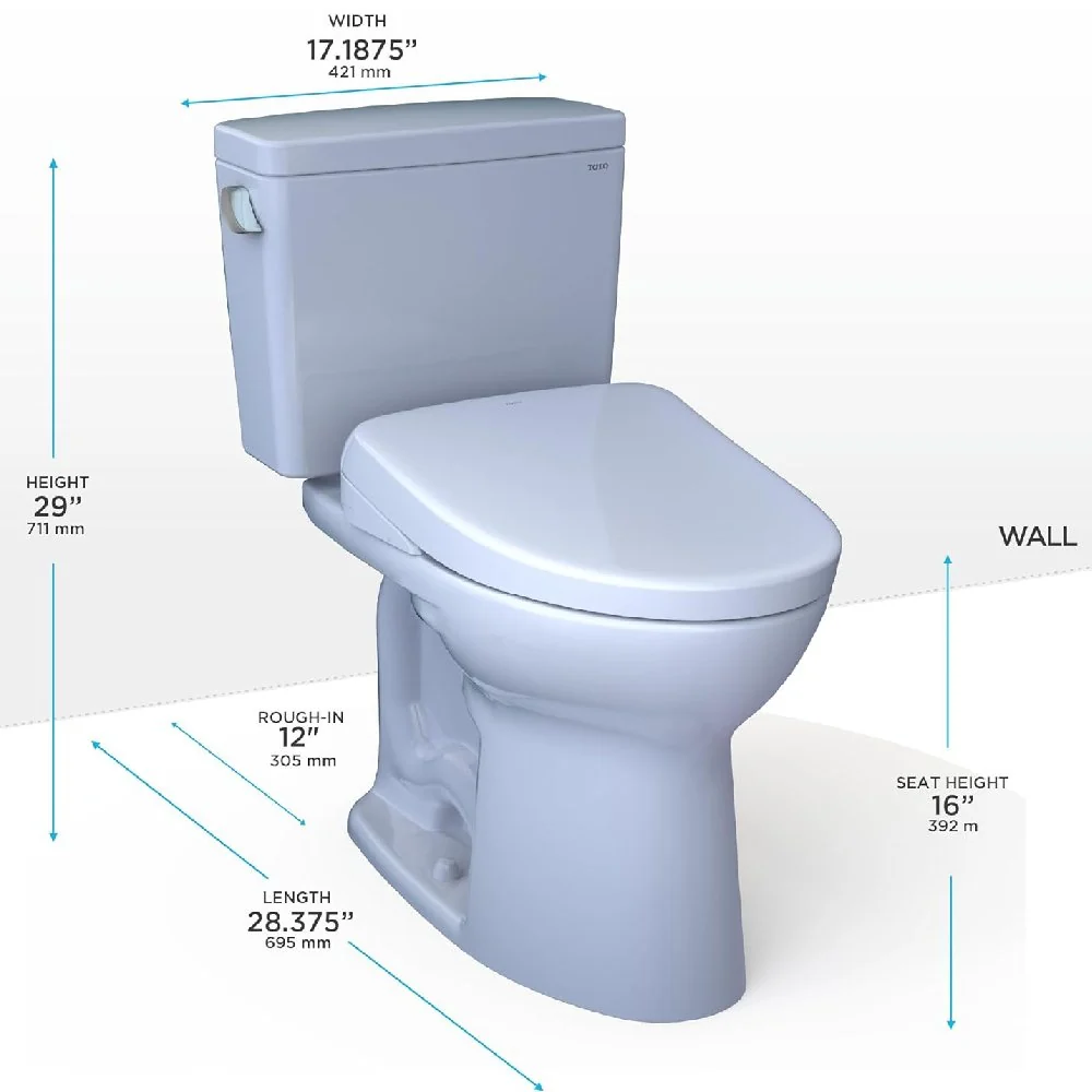 [MW7764726CSGA#01] TOTO Drake 1.6 GPF With Washlet S7 Auto Flush Elogated Bidet Seat Toilet (SAK39475) - Image 4