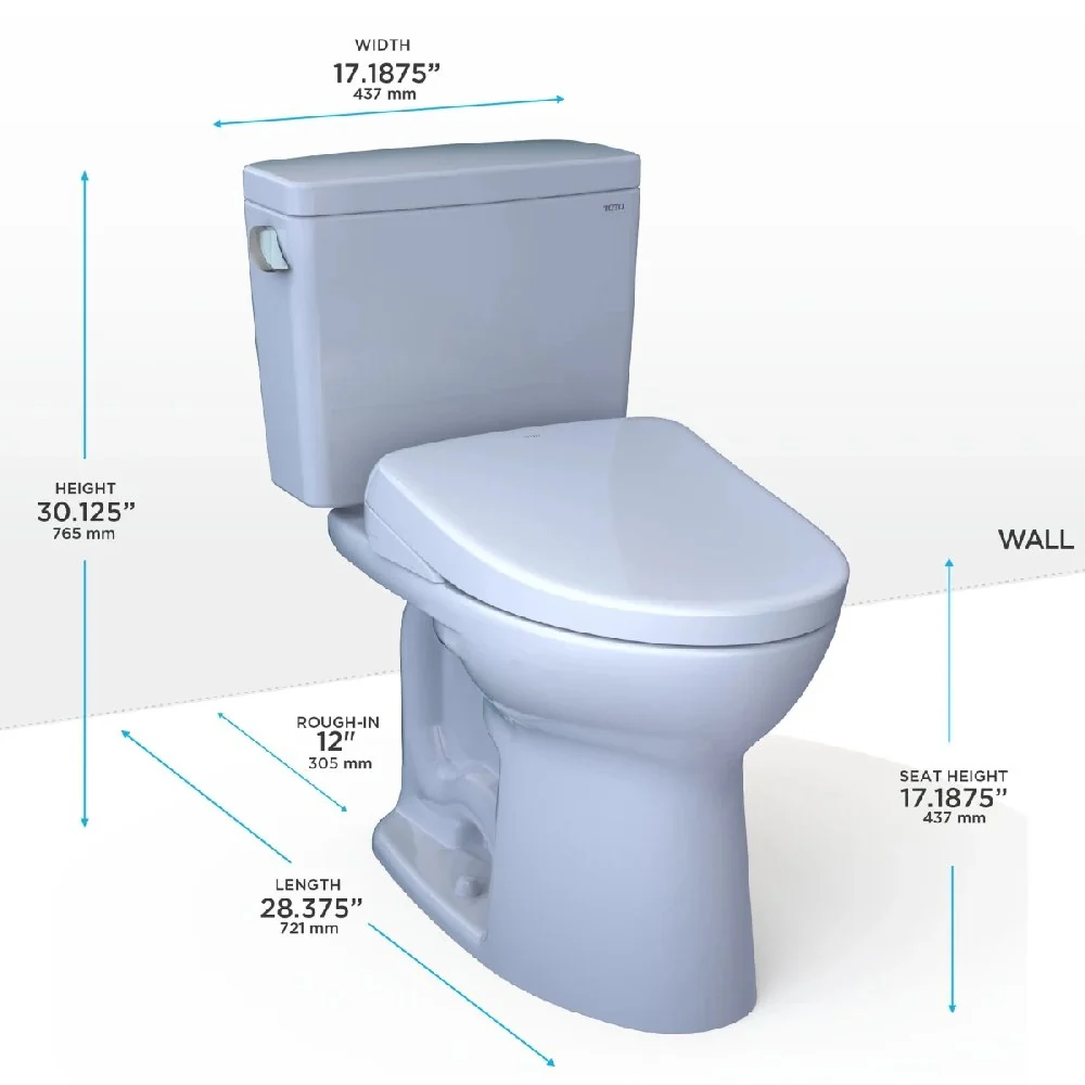 [MW7764736CSFGA#01] TOTO Drake 1.6 GPF Elongated Toilet With S7A Auto Open Bidet Seat And EWater (SAK15280) - Image 4