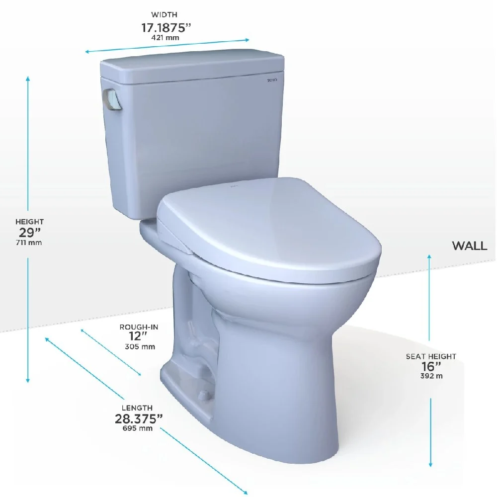 [MW7764736CSGA#01] TOTO Drake 1.6 GPF With Washlet S7A Elongated Auto Flush Bidet Seat Toilet (SAK52781) - Image 4