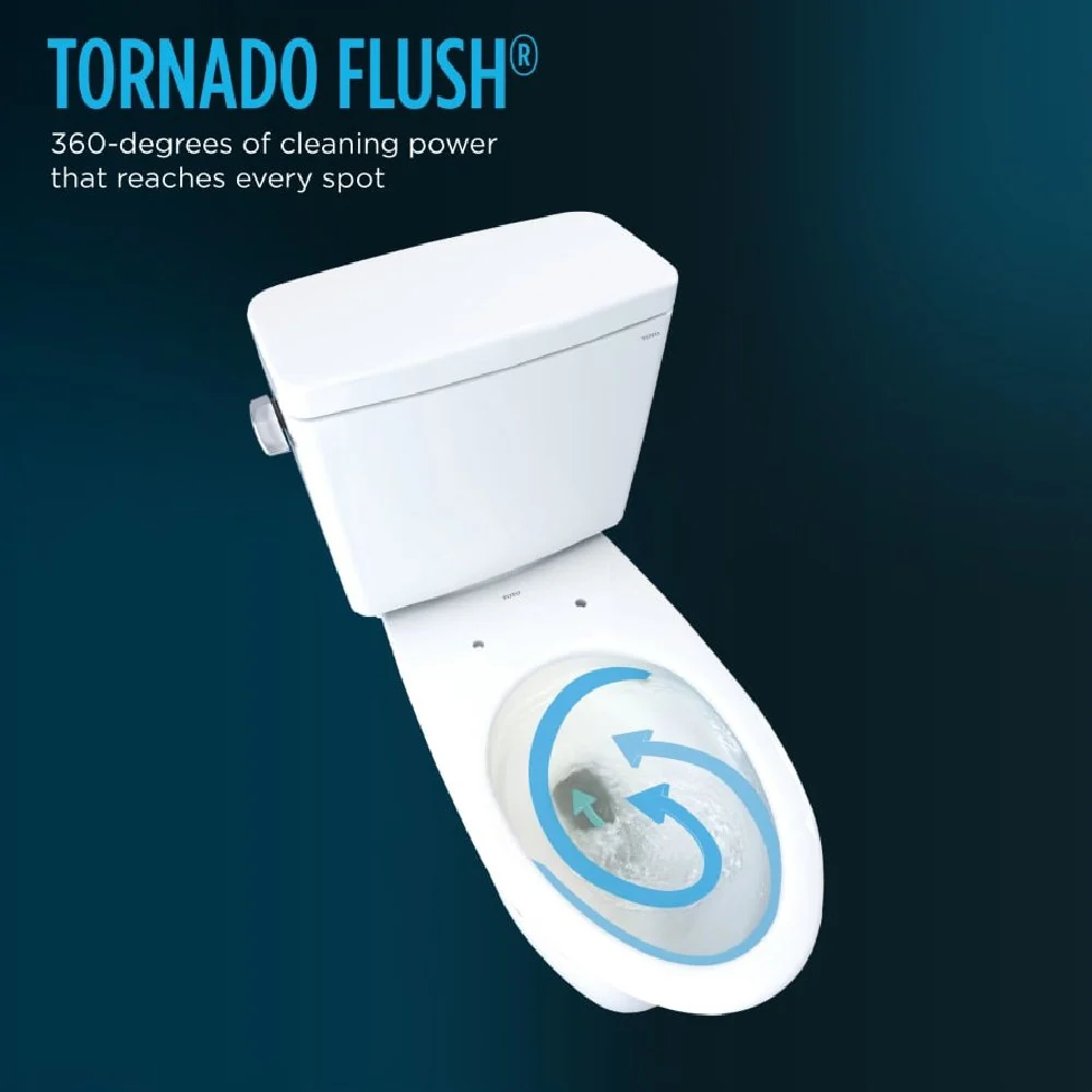 [MW7863074CEFG#01] TOTO Drake Transitional Washlet C2 And 1.28 GPF Elongated Chair Height Toilet With Left Hand Lever (SAK98346) - Image 4