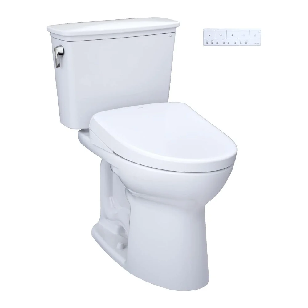 [MW7864726CEFG#01] TOTO Drake 1.28 GPF Elongated Chair Height Toilet Seat With Transitional Washlet S7 (SAK18215) - Image 3