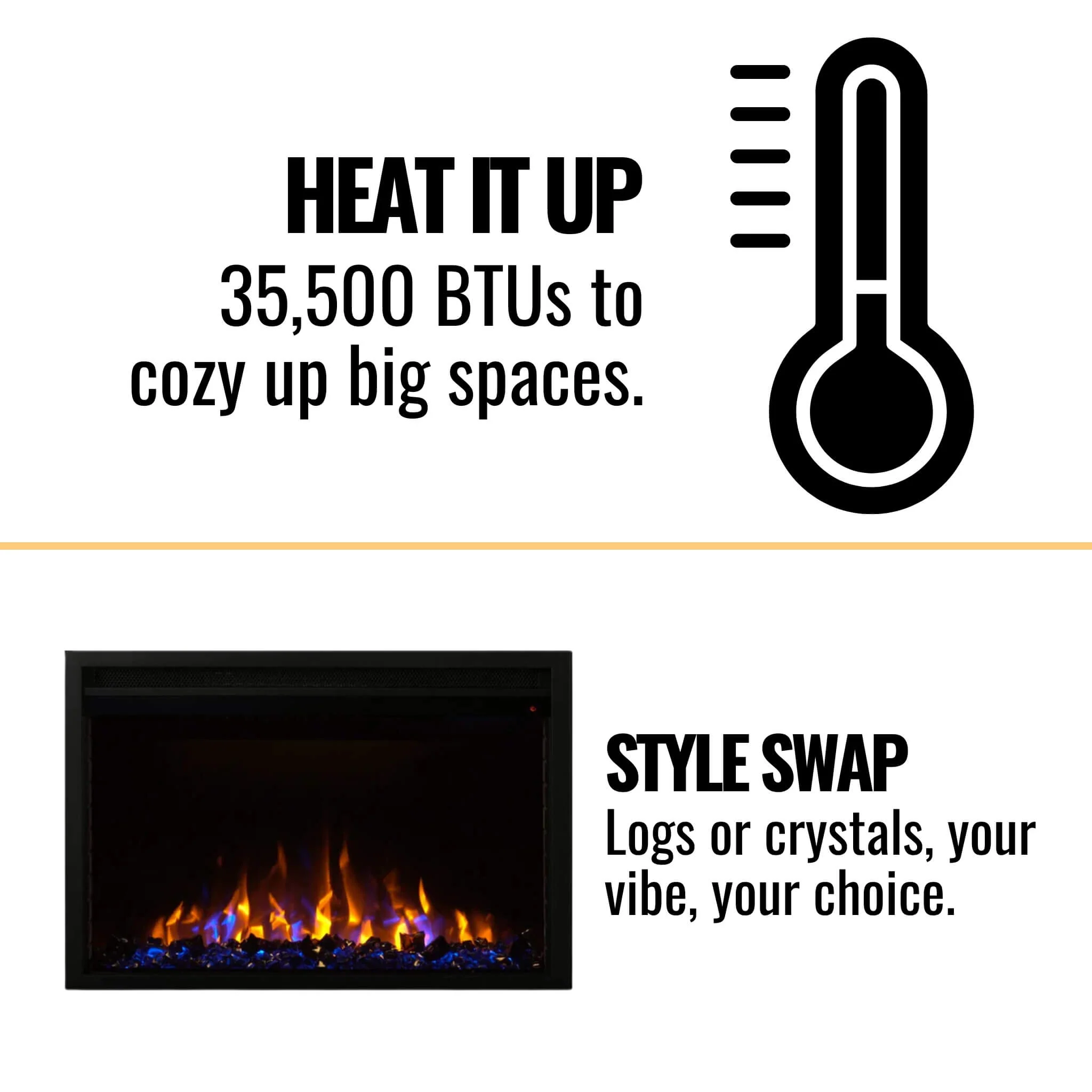 Napoleon Cineview 30 Self-Trimming Electric Fireplace Insert, 30" [NEFB30H] - Image 8