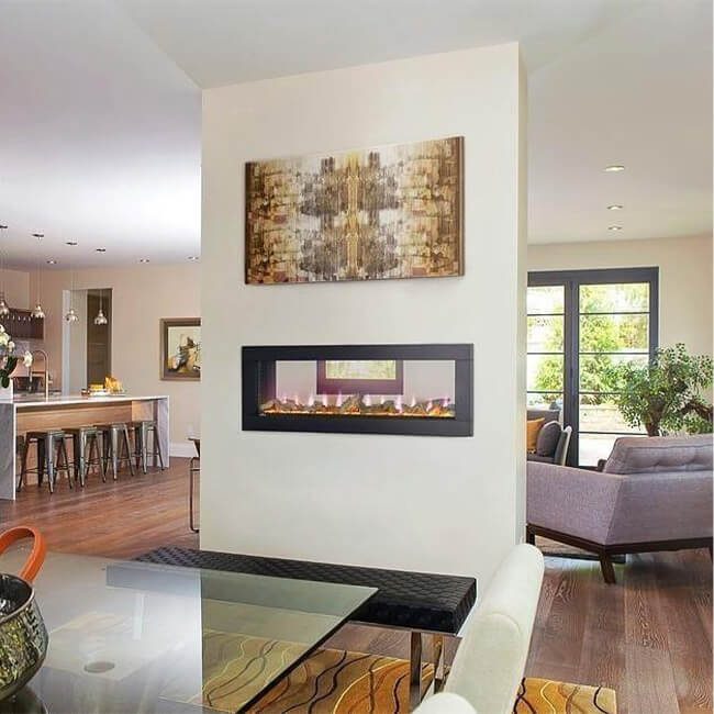 Napoleon Clearion Elite 60 Fully Recessed See Thru Wall Mounted Electric Fireplace, 60" [NEFBD60HE] - Image 9