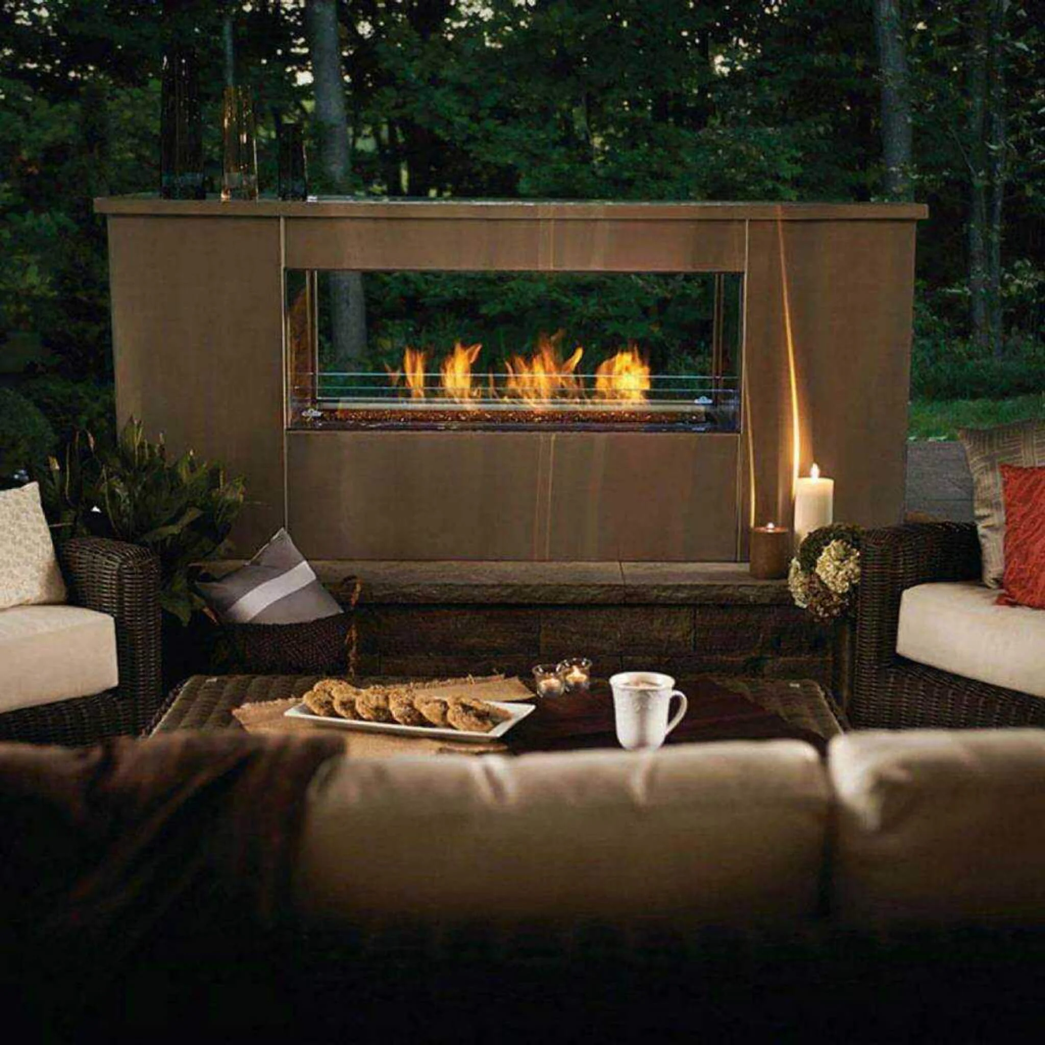 Napoleon Galaxy 48 Outdoor Linear See-Thru Electronic Start Natural Gas Fireplace, 50" [GSS48STE] - Image 3
