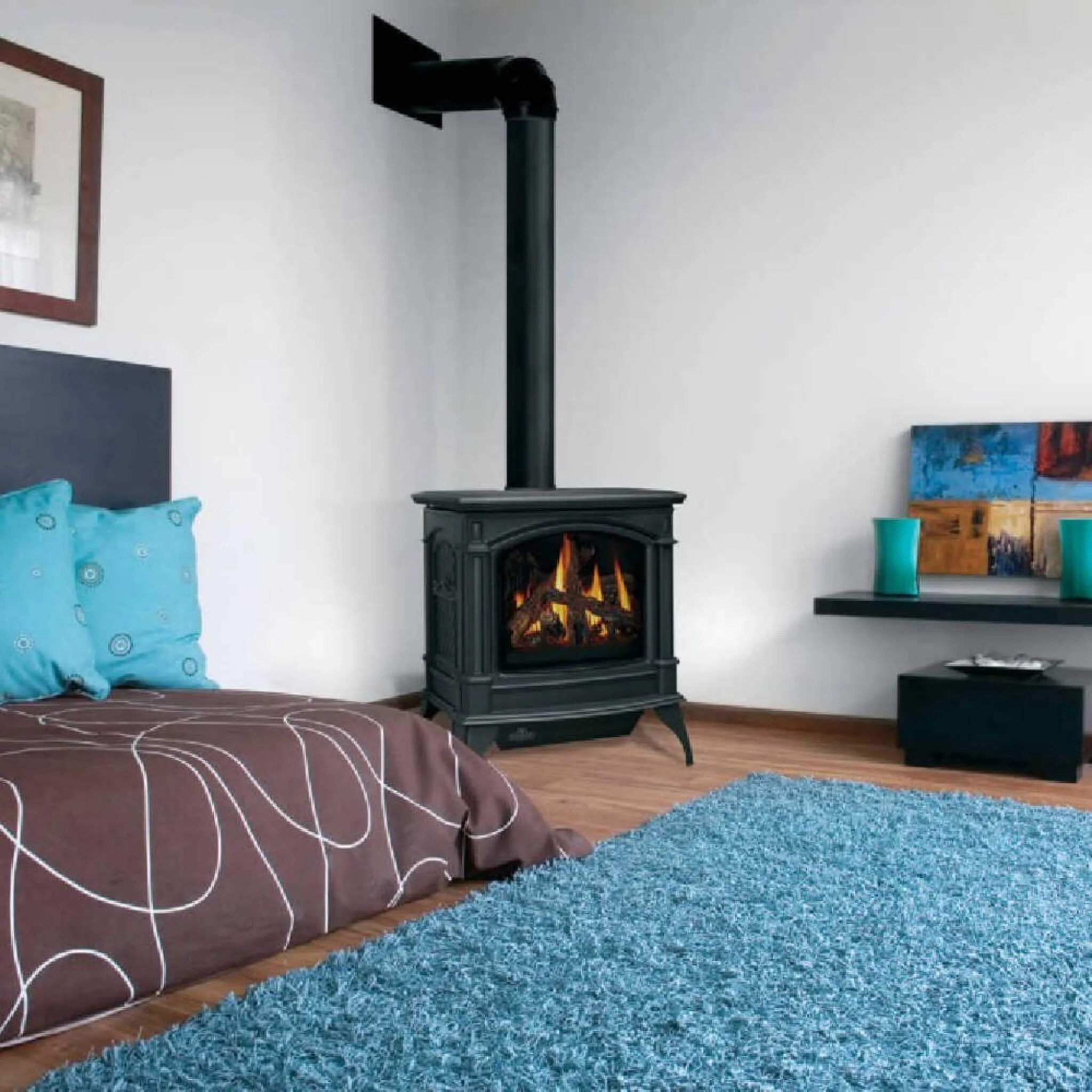 Napoleon Knightsbridge 60 Majolica Brown Natural Gas Stove With Flame And Heat Adjustment, 27" [GDS60-1NNSB] - Image 3