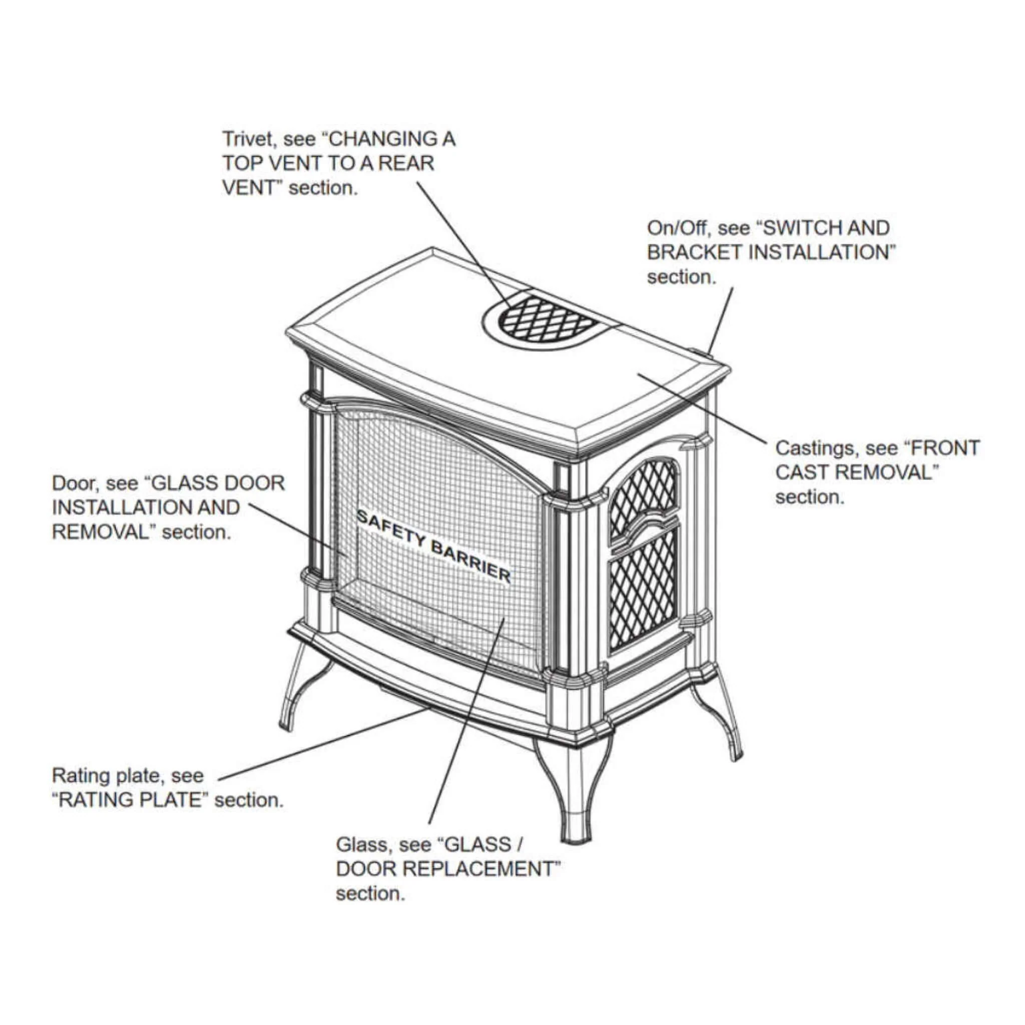Napoleon Knightsbridge 60 Majolica Brown Natural Gas Stove With Flame And Heat Adjustment, 27" [GDS60-1NNSB] - Image 4