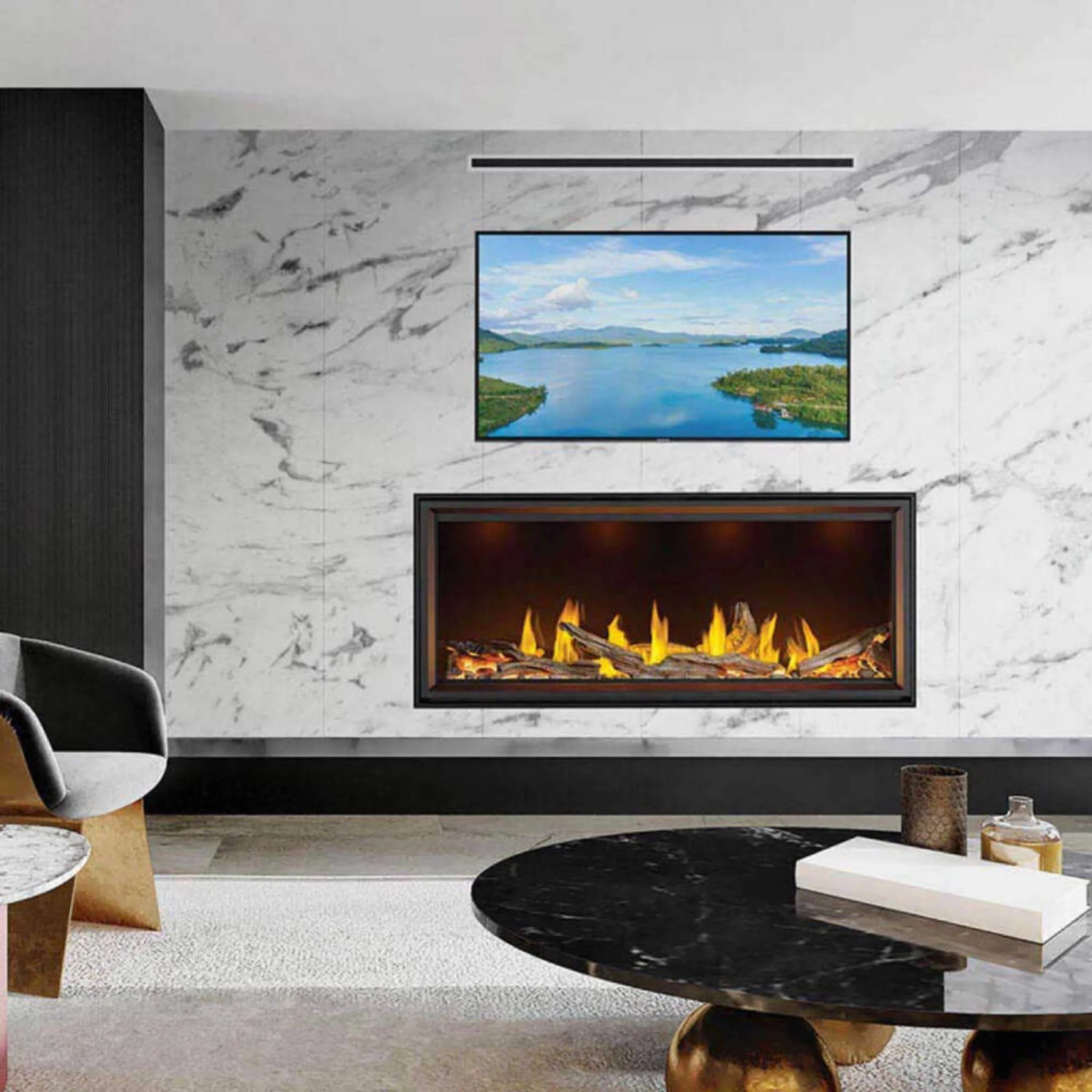 Napoleon Tall Linear Vector Direct Vent Natural Gas Fireplace With Remote Control [TLV50/62/74N] - Image 5