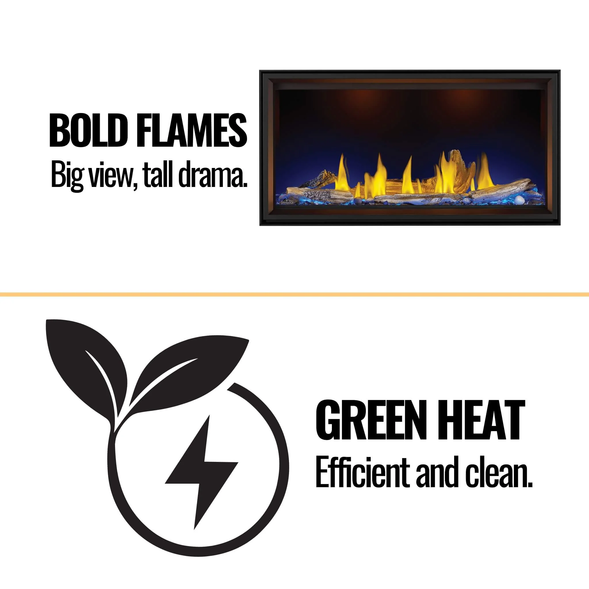 Napoleon Tall Linear Vector Direct Vent Natural Gas Fireplace With Remote Control [TLV50/62/74N] - Image 6