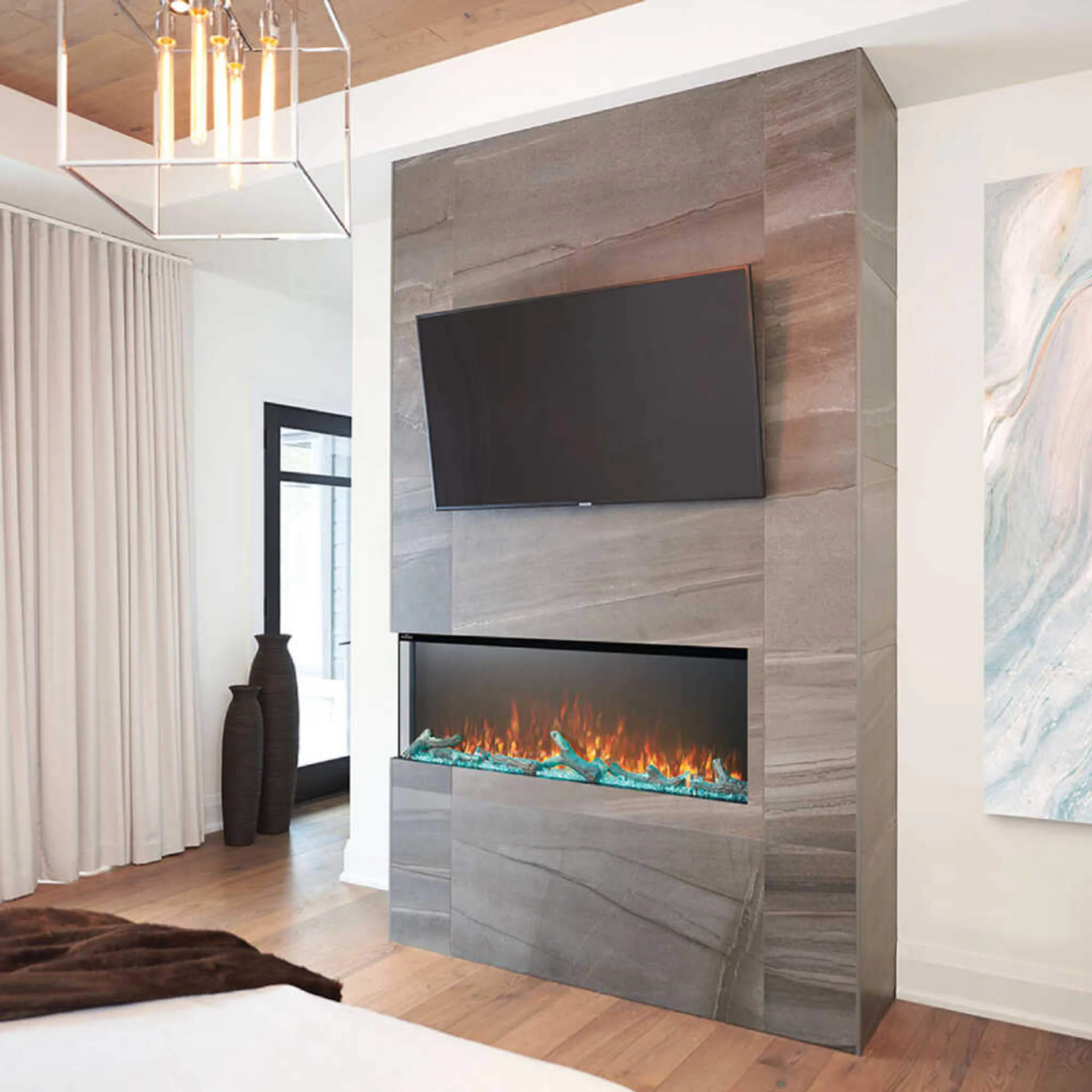 Napoleon Trivista 3 Sided Built-In Electric Linear Fireplace [NEFB50H/60H-3SV] - Image 3