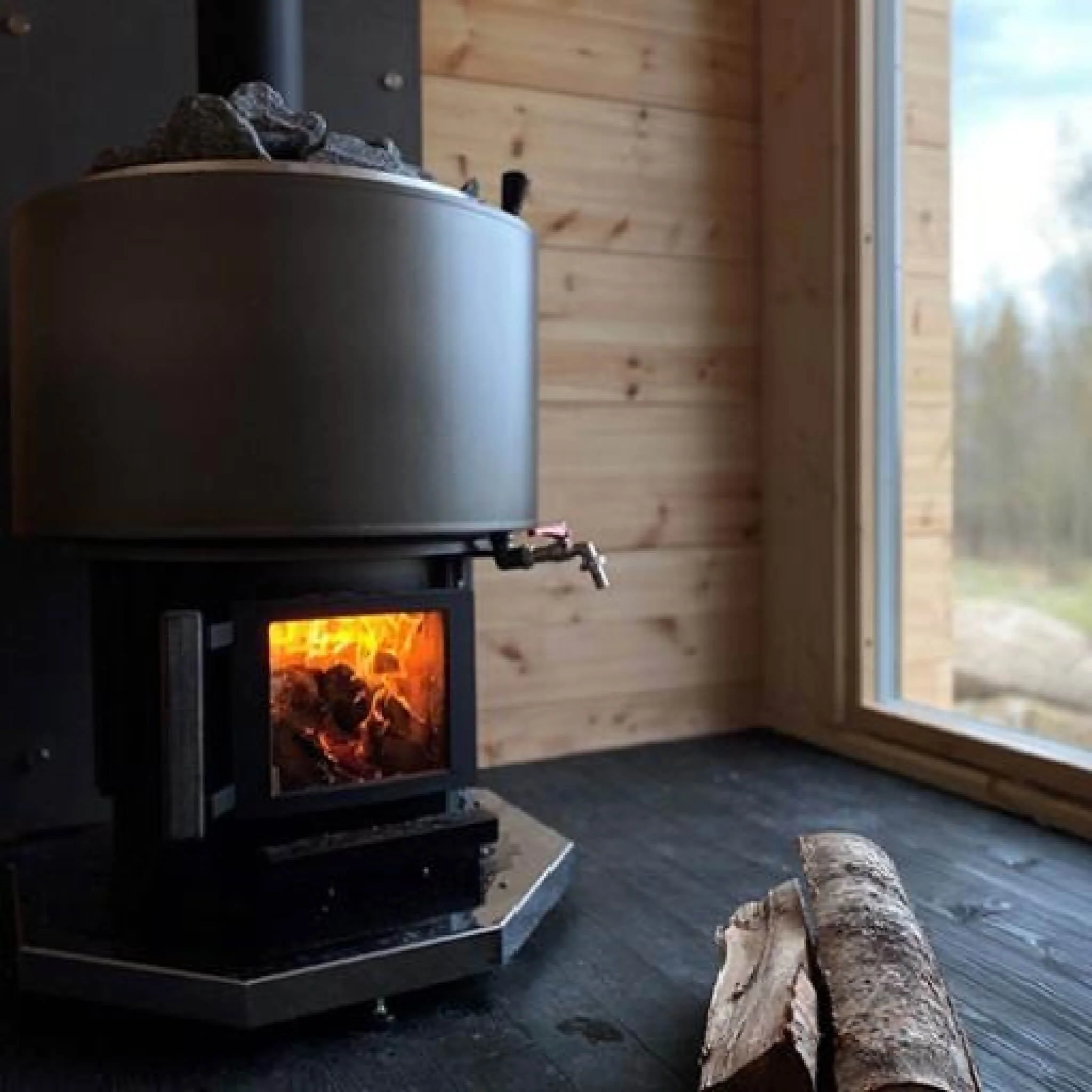 Narvi Luosto VS 16KW Wood-Burning Sauna Stove With Watertank & Stones [2145/163442] (SAK86430) - Image 8