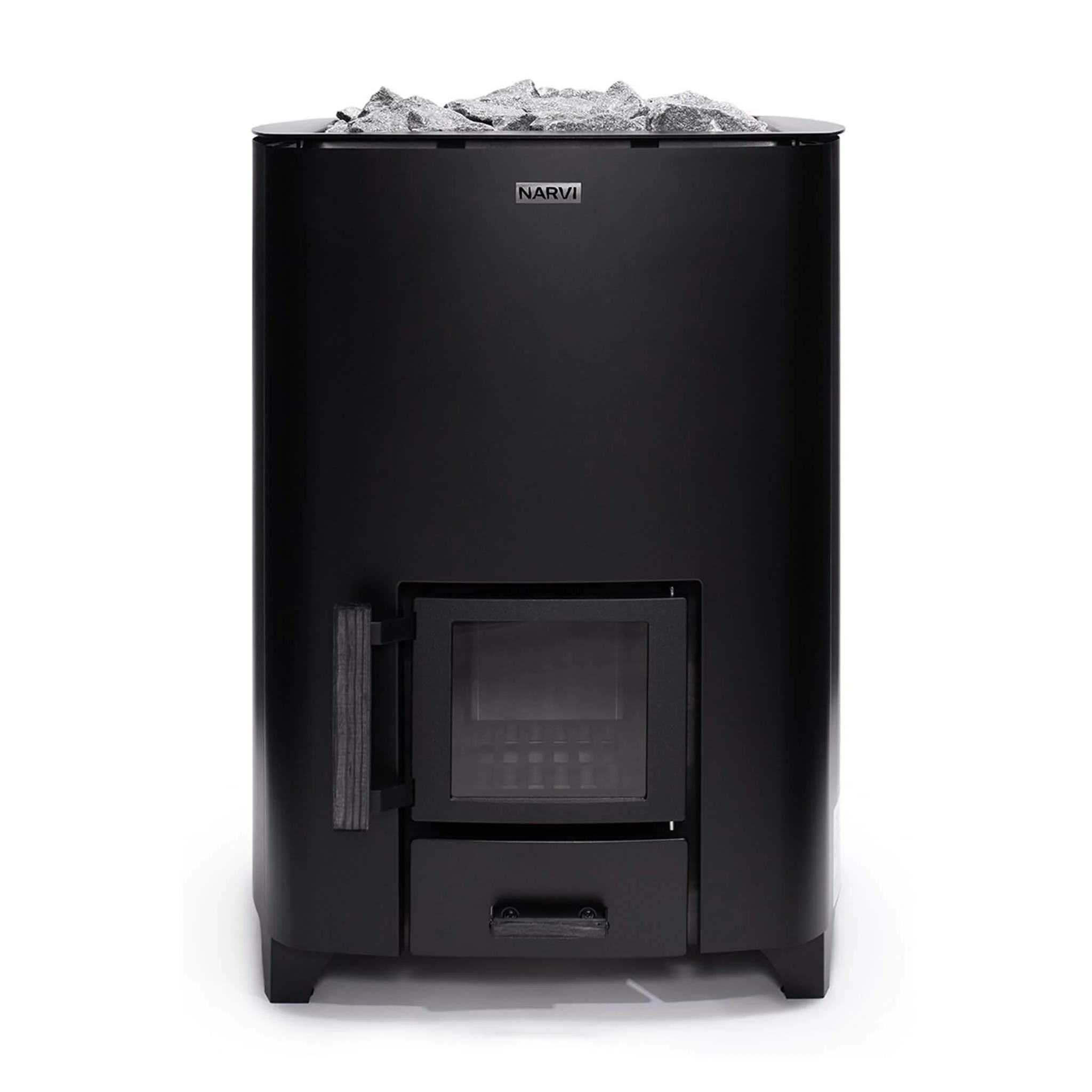 Narvi NC Black Wood-Burning Sauna Stove With Stones (SAK45812)