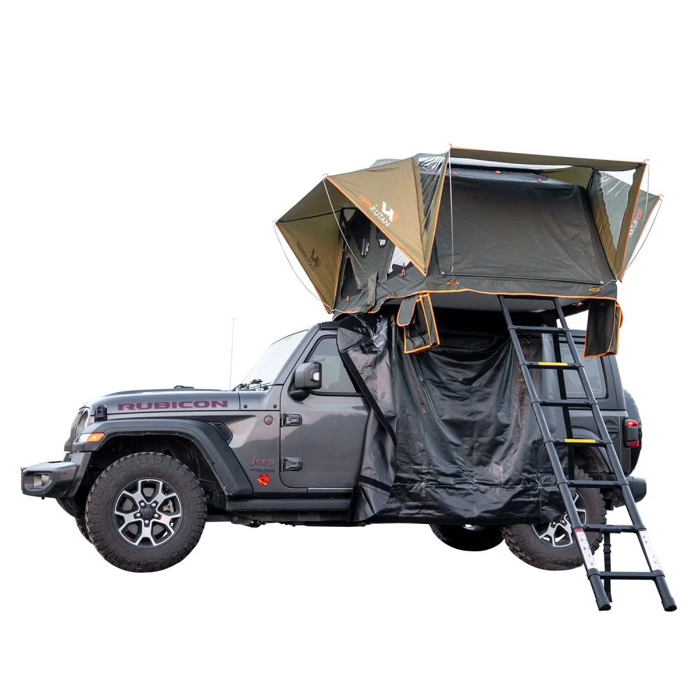 Naturnest Andromeda Green Soft Shell Rooftop Tent With Large Panoramic Skylight & YKK Doors (SAK50612) - Image 10