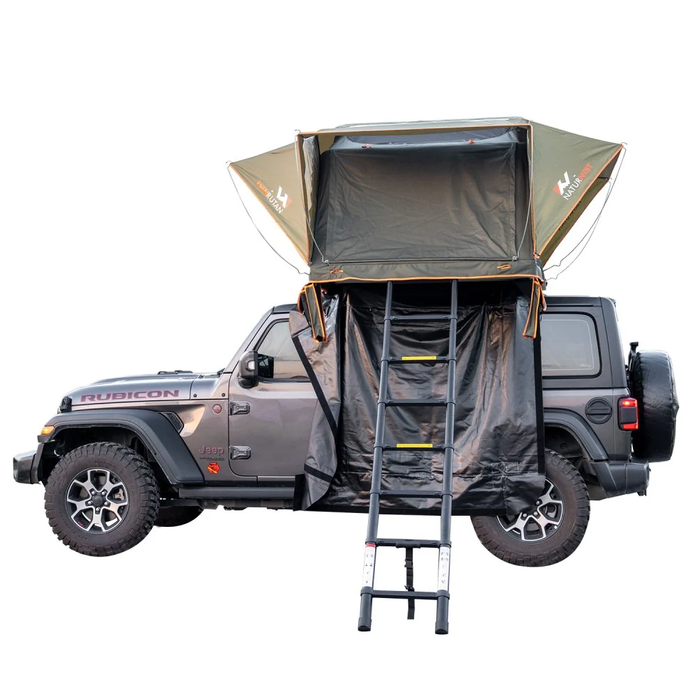Naturnest Andromeda Green Soft Shell Rooftop Tent With Large Panoramic Skylight & YKK Doors (SAK50612) - Image 14