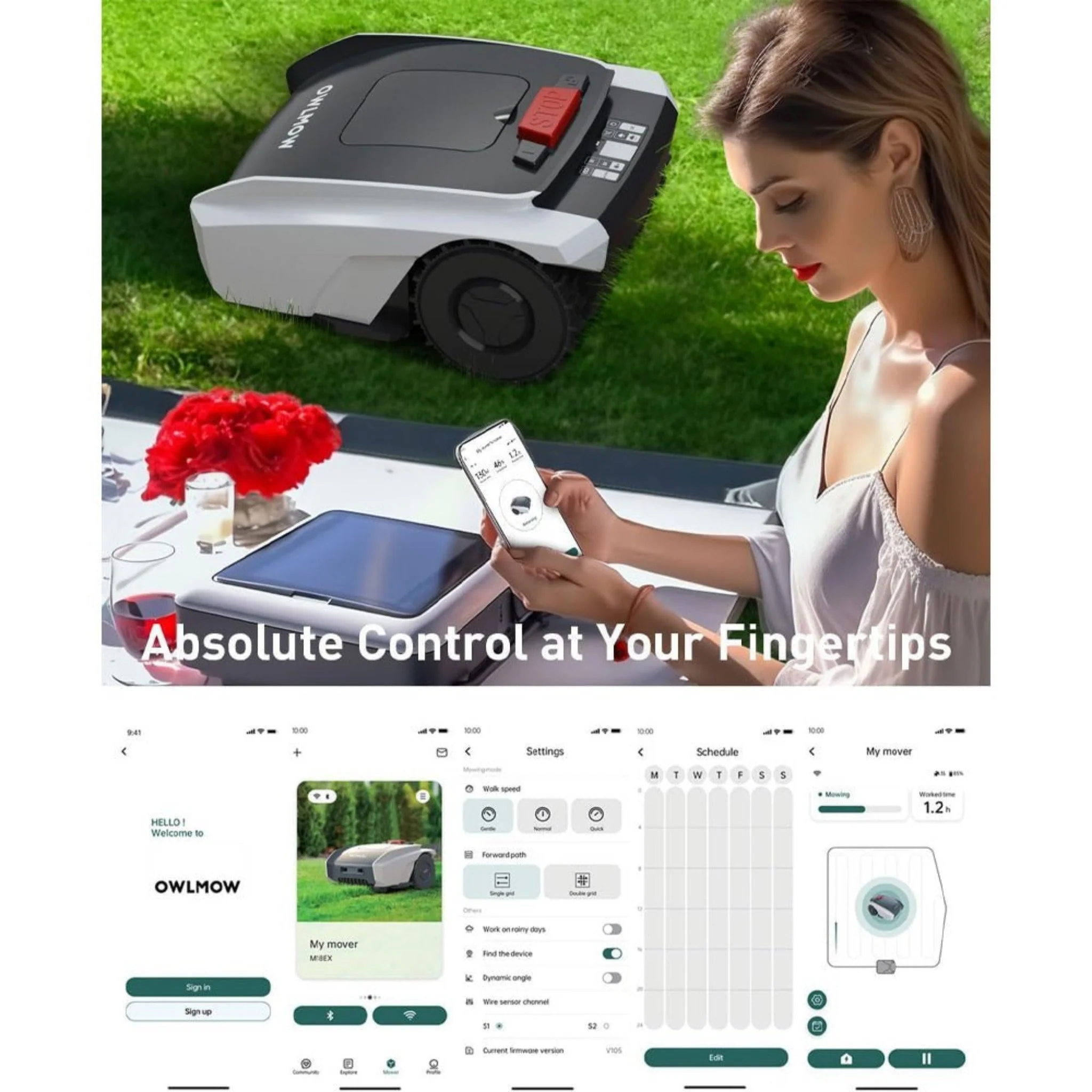 Owlmow Automatic Robot Lawn Mower With GPS Navigation And App Control (97253841) - Image 5