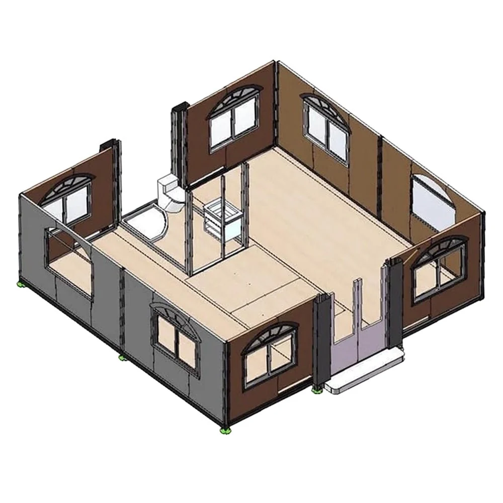 Portable Prefabricated Expandable Tiny House Kit With Restroom, 19x20FT (91426375) - Image 10
