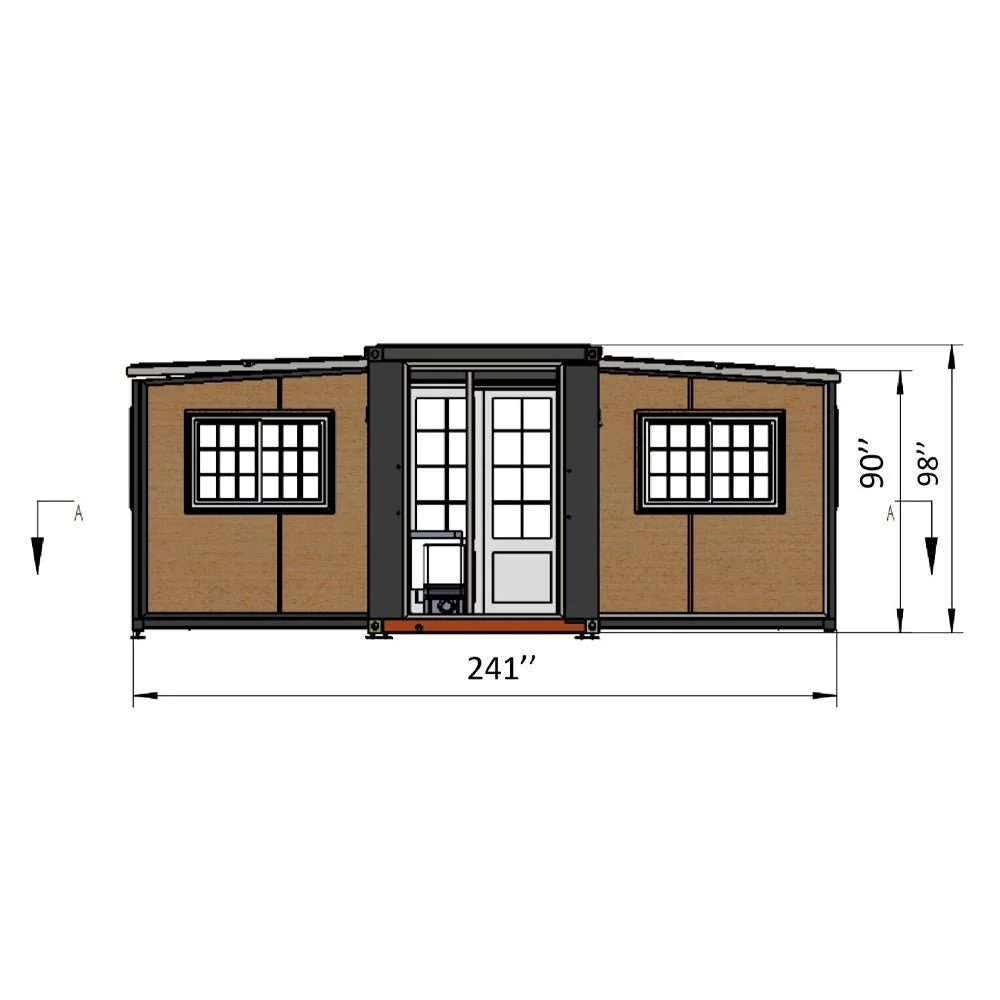 Portable Prefabricated Expandable Tiny House Kit With Restroom, 19x20FT (91426375) - Image 13