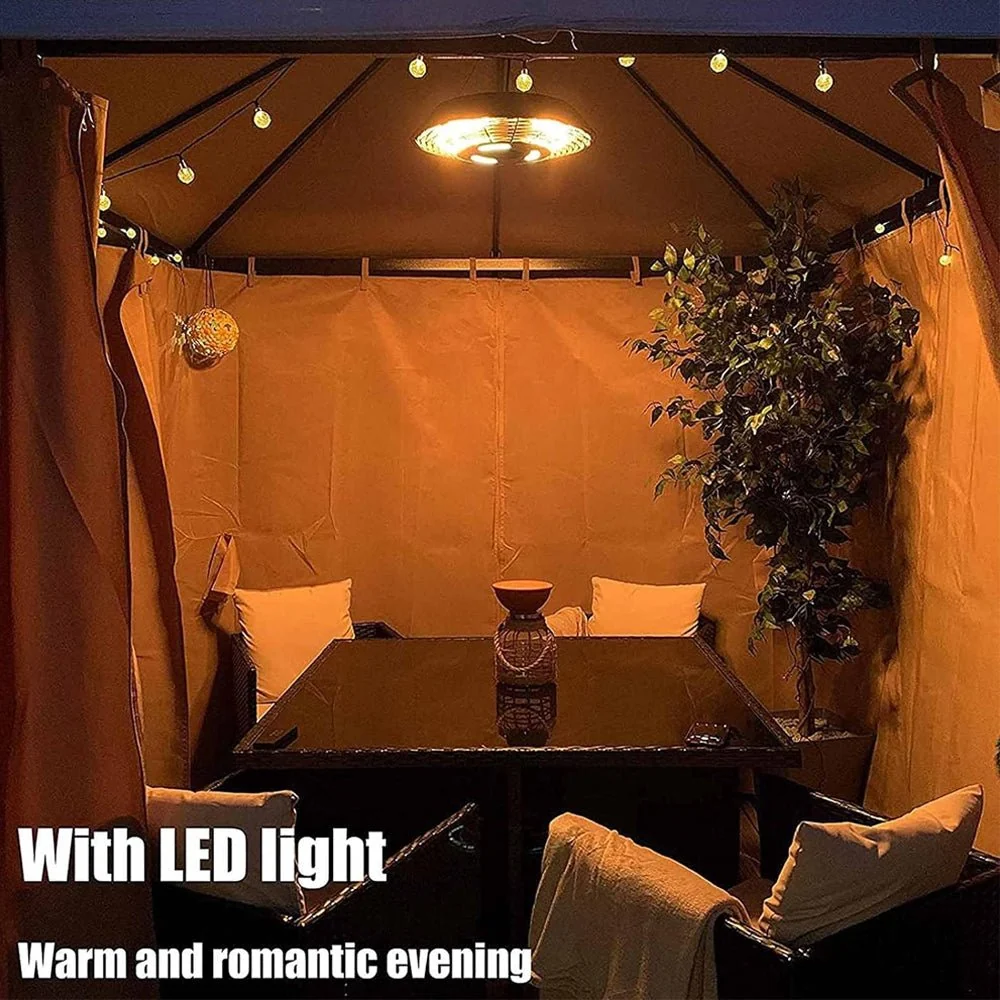 Premium 2000W Electric Outdoor Patio Hanging Infrared Heater With LED Light (97516842) - Image 7