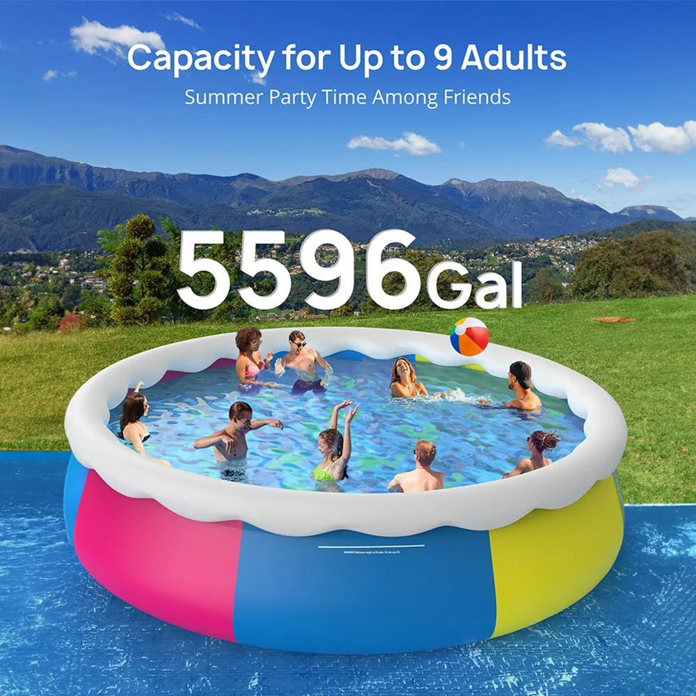 Premium Above Inflatable Ground Pool With Filter Pump, Ladder, Ground Cloth And Cover, 18FT (93641724) - Image 2