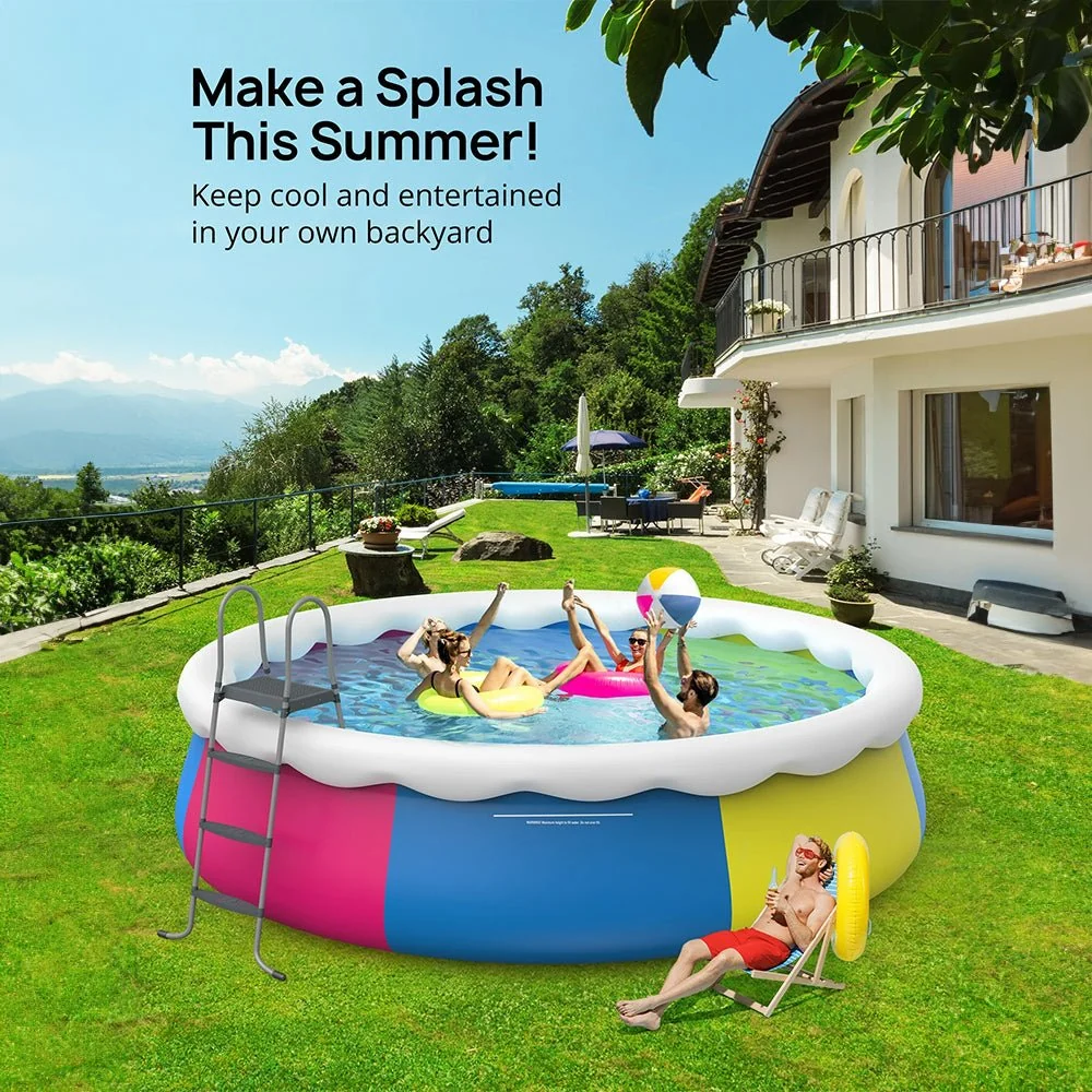 Premium Above Inflatable Ground Pool With Filter Pump, Ladder, Ground Cloth And Cover, 18FT (93641724) - Image 4