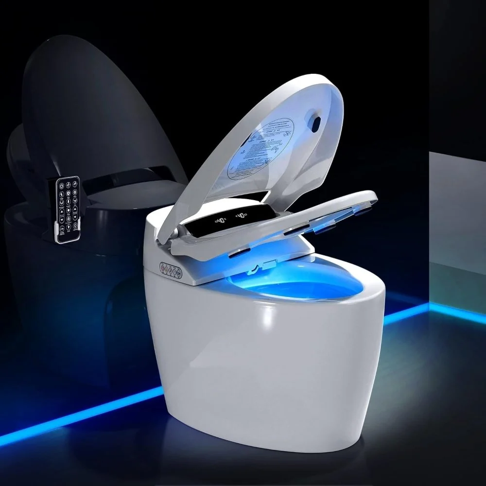 Premium Automatic Single-Piece Home Smart Toilet With Bidet, Foot Sensor And Heated Seat (96152473)