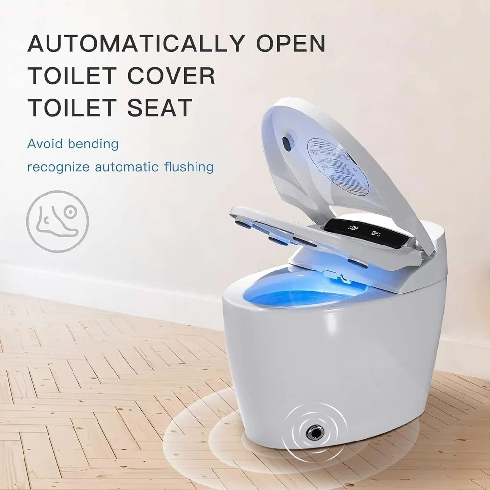 Premium Automatic Single-Piece Home Smart Toilet With Bidet, Foot Sensor And Heated Seat (96152473) - Image 2