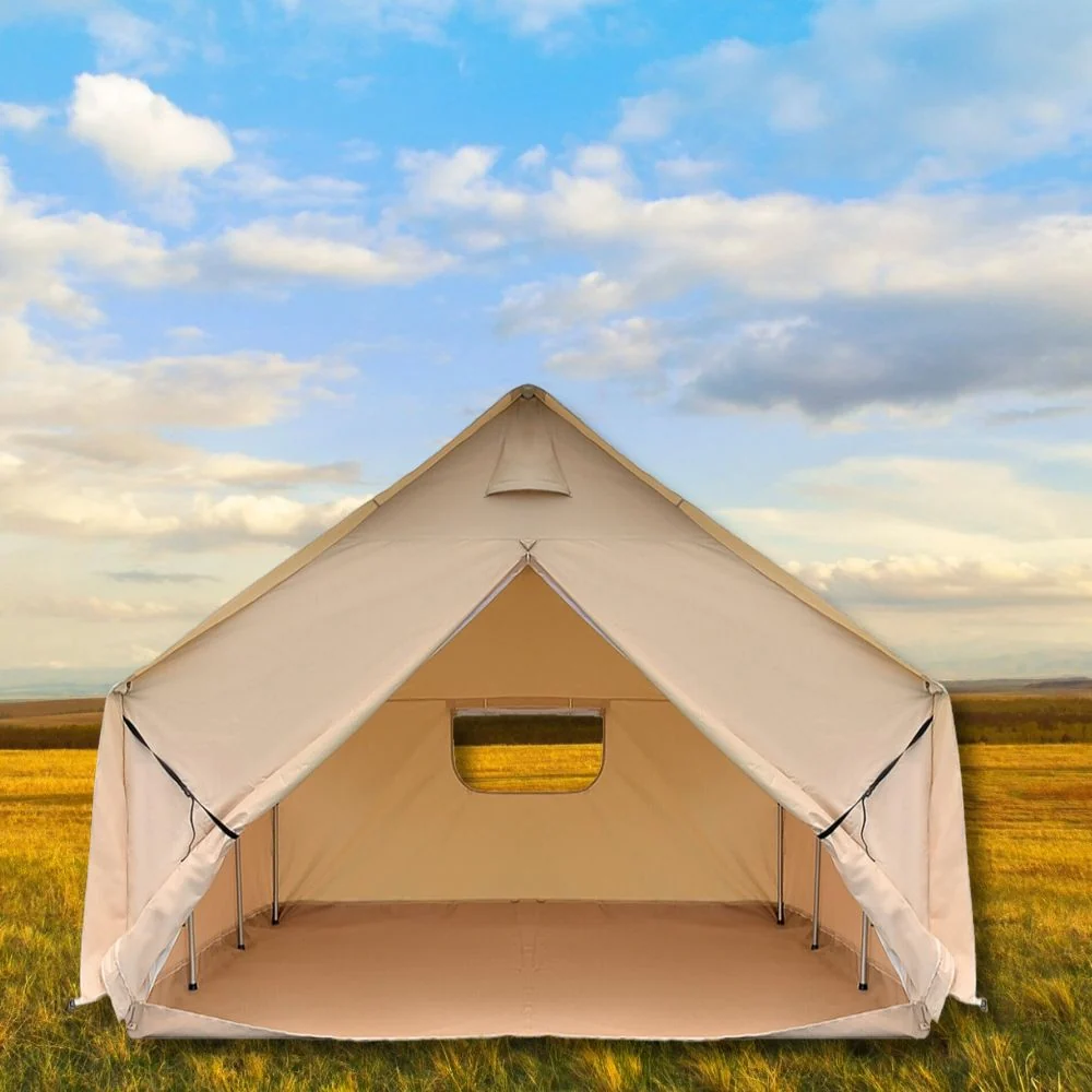 Premium Canvas Frame Fire Water Camping Wall Hunting Tent, 12x14' - Image 14