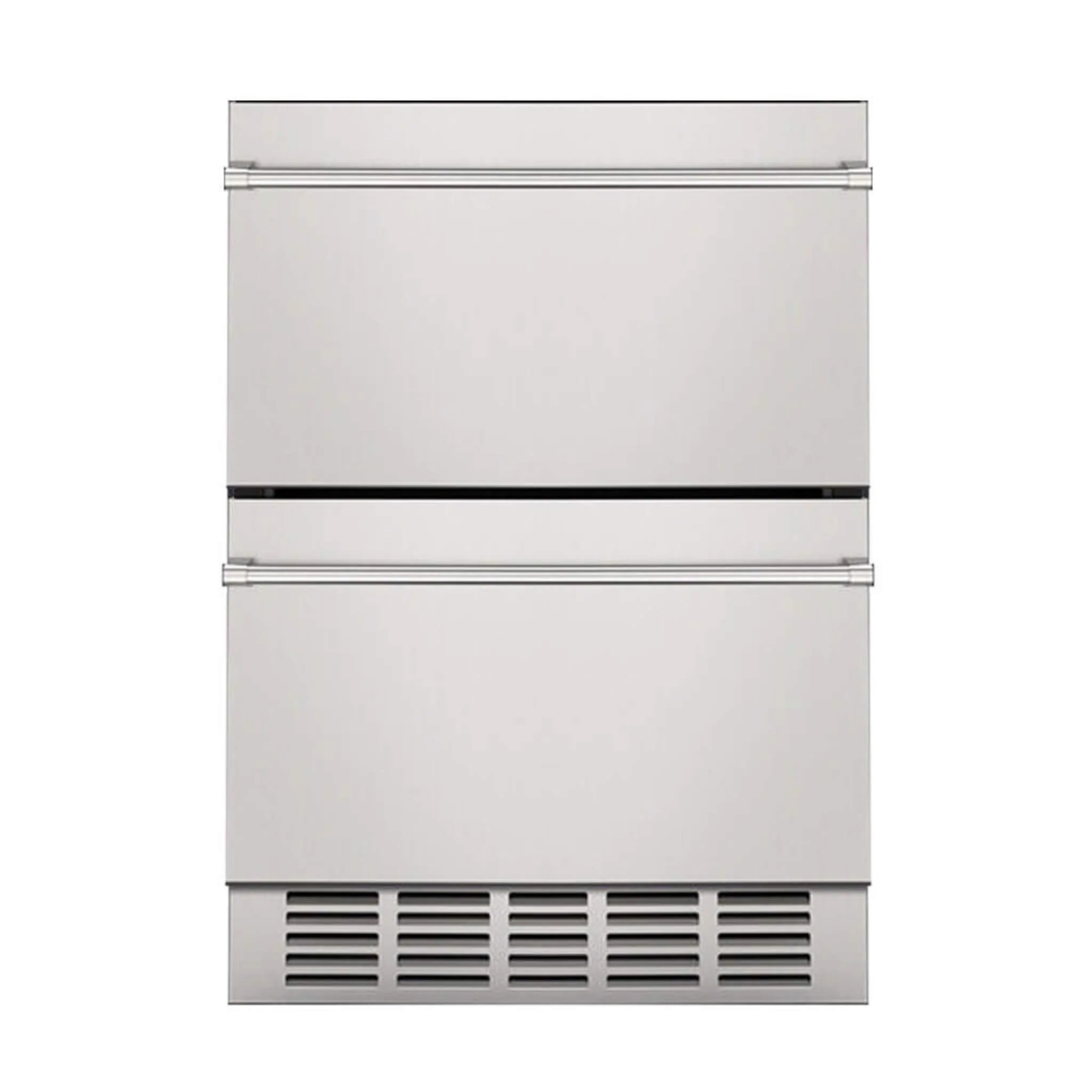 Premium Double Drawer Stainless Steel Built-In Wine Beverage Undercounter Refrigerator, 5.3 Cu.Ft.