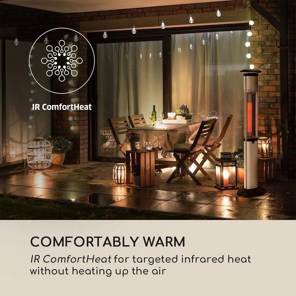 Premium Electric Outdoor Carbon Tube Infrared Patio Heater With 3 Power Levels (96417582) - Image 2