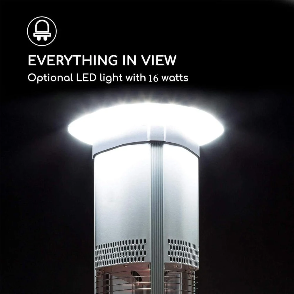 Premium Electric Outdoor Carbon Tube Infrared Patio Heater With 3 Power Levels (96417582) - Image 3