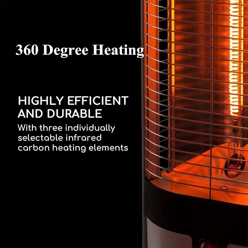 Premium Electric Outdoor Carbon Tube Infrared Patio Heater With 3 Power Levels (96417582) - Image 4