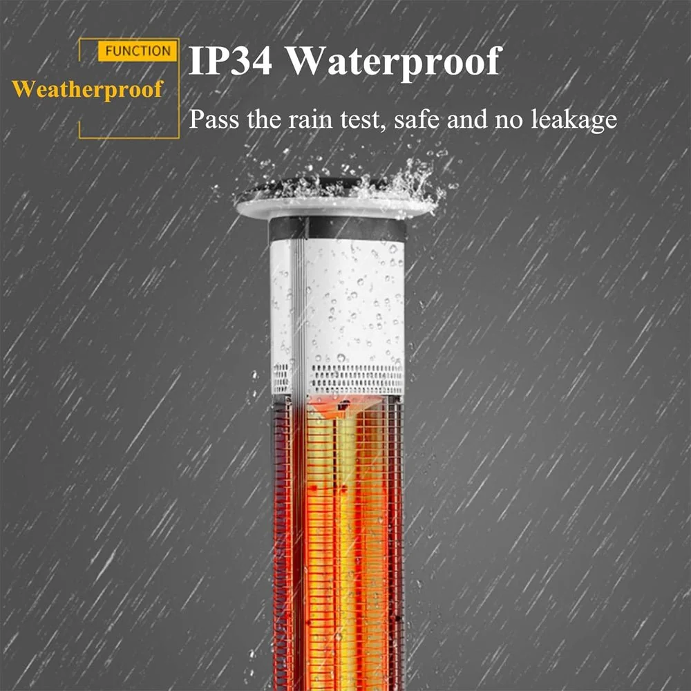 Premium Electric Outdoor Carbon Tube Infrared Patio Heater With 3 Power Levels (96417582) - Image 6