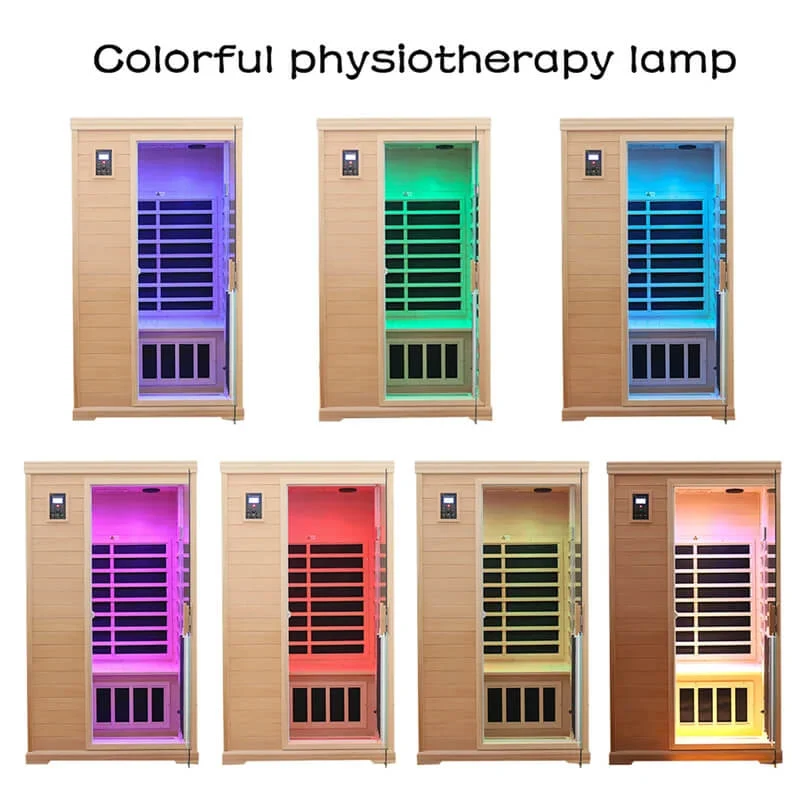 Premium Hemlock Wood Two Person FAR Infrared Sauna Room W/ Glass Door, 1750W (96081525) - Image 18