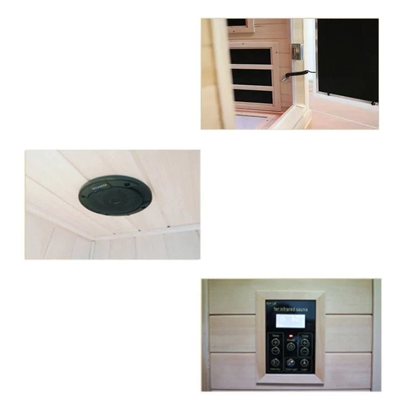 Premium Hemlock Wood Two Person FAR Infrared Sauna Room W/ Glass Door, 1750W (96081525) - Image 7