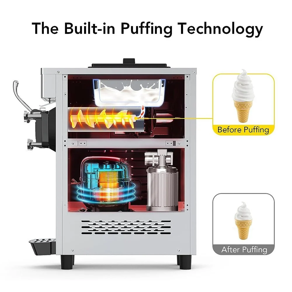 Premium Industrial Single Flavor Soft Serve Ice Cream Maker Machine, 1200W (93681752) - Image 3
